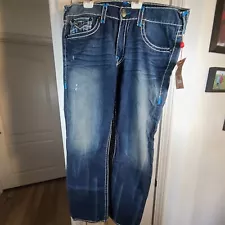 true religion jeans 40 Ricky Super T Straight Jean