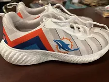 NFL Miami Dolphins Shoes Size 6 Full Logo Womens Very Nice