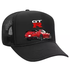 Black Nissan GTR Trucker Snapback Hat For Sale