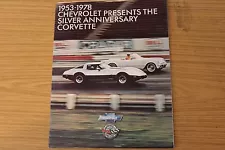 Chevrolet Silver Anniversray Corvette Sales Brochure 1953-1978 Special Edition