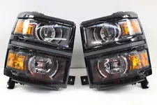 BLK Projector Headlights FITS 2014-2015 Chevy Silverado 1500 Pickup Headlamps