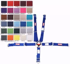 JR DRAGSTER RACING HARNESS SFI 16.1 5 POINT CAM LOCK COBALT BLUE OR 30 COLORS