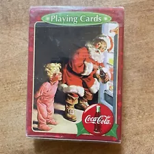 2003 Bicycle Coca Cola Santa with Boy Cards Sealed USA Made