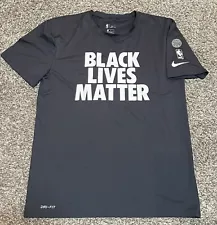 Nike Mens Shirt Black Lives Matter DriFit Heavier Weight T Large