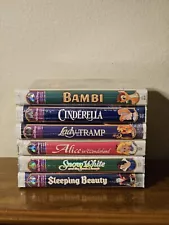 New ListingDisney Masterpiece Collection VHS Tapes LOT OF 6...SEALED..NEVER USED..AS IS