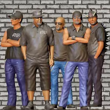 Counting Cars All 5 Miniature Figures Die Cast Collect Diorama Figures Unpainted