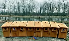 8 Brand New Cedar Bluebird Bird Houses, Easy Open & Clean, MADE IN THE USA