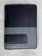 NIXON Show Up Sleek mini Wallet Grey & Black Cards cash slim leather Travel