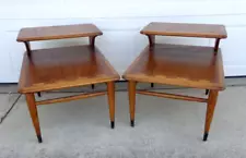 PAIR OF MID CENTURY MODERN LANE ACCLAIM 2 TIER END TABLES...