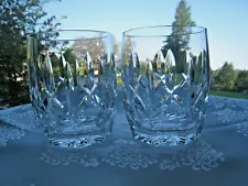 WATERFORD IRISH CRYSTAL. WESTHAMPTON PATTERN.TWO 4" DOUBLE OLD FASHIONED GLASSES