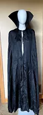 Halloween Black Vampire/Gothic/Villian Stand up Collar Full length Cape