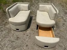 Flexsteel RV Ultraleather CREAM Euro Dinette Booth bed Boat Motorhome seats