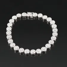 Sterling 0.51 CTW Natural Diamond Tennis Bracelet - Elegant and Affordable