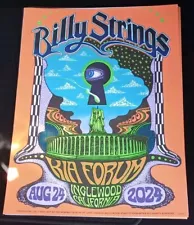 2024 Summer Tour Billy Strings 8/24 Kia Forum Los Angeles Inglewood LA Poster !