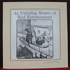 Sailing, Talking Machine "1907 ad in Edison Phonograph Monthly" Matted Print~kc