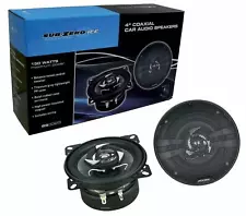 SUB ZERO 150W 4" COAXIAL 10CM 2 WAY CAR VAN DOOR SHELF SPEAKER SPEAKERS & WIRING