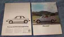 1984 Volkswagen Rabbit Convertible Wolfsburg Edition Vintage 2pg Ad