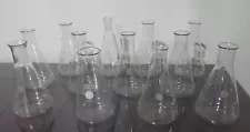 4 PYREX Glass 500 mL Erlenmeyer Flasks - Lab Glass Flasks Lot 4