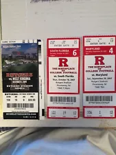 RUTGERS FOOTBALL Ticket stubs. West Virginia 2009, S. Florida and Maryland 2007