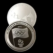 Rio London Silver Coin Olympic Games 2012 Jesus Christ Great Britain Retro Samba