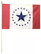 Mississippi Stennis 12"x18" 68D Rough Tex Nylon Wooden Stick Flag 24" Staff