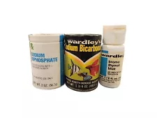 Vtg Aquarium Fish Wardleys Sodium Bicarbonate / Biphosphate / Bromo Thymol Blue