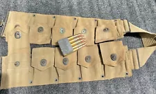 Original WW2 10 Pouch M1 Garand Ammunition Belt only no ammunition for sale.