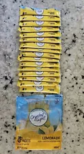 Crystal Light Drink Mix Lemonade 16 Individual Sealed Packet Sticks Open Bag