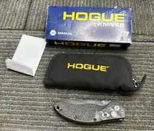 Hogue Elishewitz EX-04 Wharncliffe Folding Knife G-Mascus Black/Gray Frame