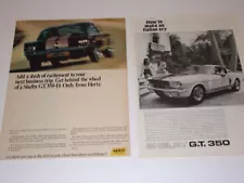 2 1966 Shelby G.T. 350 Cobra Ads How to make an Italian cry & Hertz Car Rental