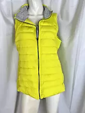 LULULEMON fluffed up down vest neon yellow womens size 12