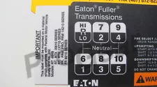 Fuller RT RTX 10 speed transmission shift pattern 20400