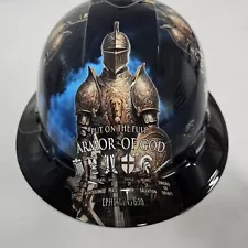 full brim hard hat custom hydro dipped IN THE FULL ARMOR OF GOD , RELIGOUS NEW