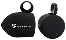 Pair Rockville RWBC Neoprene Covers For 6.5" Marine Wakeboard Tower Speakers