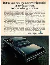 1969 Chrysler Imperial LeBaron 4-Door Hardtop Fuselage Tublehome Sides Print Ad