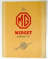 MG MIDGET TC Car Sales Brochure 1949