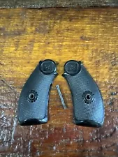 Vintage Iver Johnson Black Plastic Grips For Small Frame Top Break 32. (110)