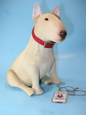 1987 8 1/2" Tall SANDICAST BUDWEISER SPUDS MACKENZIE Bull Terrier DOG FIGURE