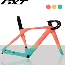 Carbon Disc Road Bike FrameSet 700C Road Frames Fully Hidden T47 Aerodynamic DI2