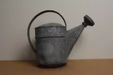 Very Old Vintage Galvanized Watering Can with Sprinkler Head/Large