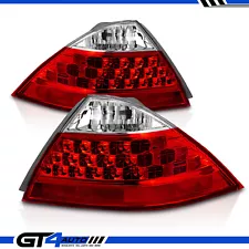 Red Euro Tail Lights Lamps Pair For 2006-2007 Honda Accord LX EX EXL 4Dr Sedan