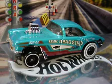 2024 HW DRAG STRIP Exclusive 1962 CORVETTE GASSER ðblue;whiteðLOOSE Hot Wheels