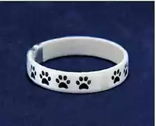 Fabric Paw Print Cuff Bracelet - 100% SALE FOR RESCUE