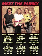 Albert Lee Steve Lukather Steve Morse Signature Ernie Ball Music Man Guitar ad