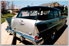 1957 CHEVY STATION WAGON CHEVORLET HANDYMAN color photo fuji print 4x6 inch