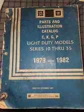 1979 1980 1981 1982 Chevrolet GMC Light Truck CK G P 10 thru 35 Parts Catalog