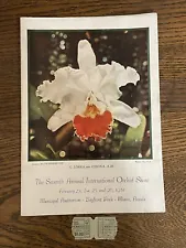 VTG 1951 Miami Florida 7th Annual International Orchid Show Program, Advertisng