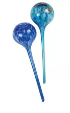 Plant Aqua Water Globes (2-Pack) Large Glass Watering Stakes Decorative