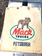 MACK TRUCK MUD FLAP Semi ADVERTISING Pittsburgh PA 24" x 28"