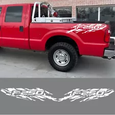 2pcs Bed Side Stripe body Decals graphics vinyl sticker logo for Ford F250 F-250